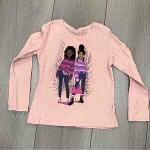 The Childrens Place Friends Pink Long Sleeve Shirt